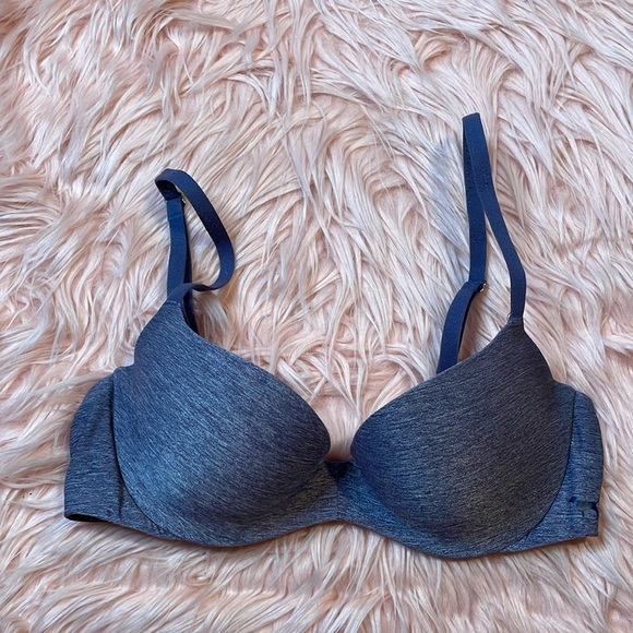 PINK Victoria’s Secret Gray & Blue Light‎ Lift Bra Size 32B - Picture 1 of 5